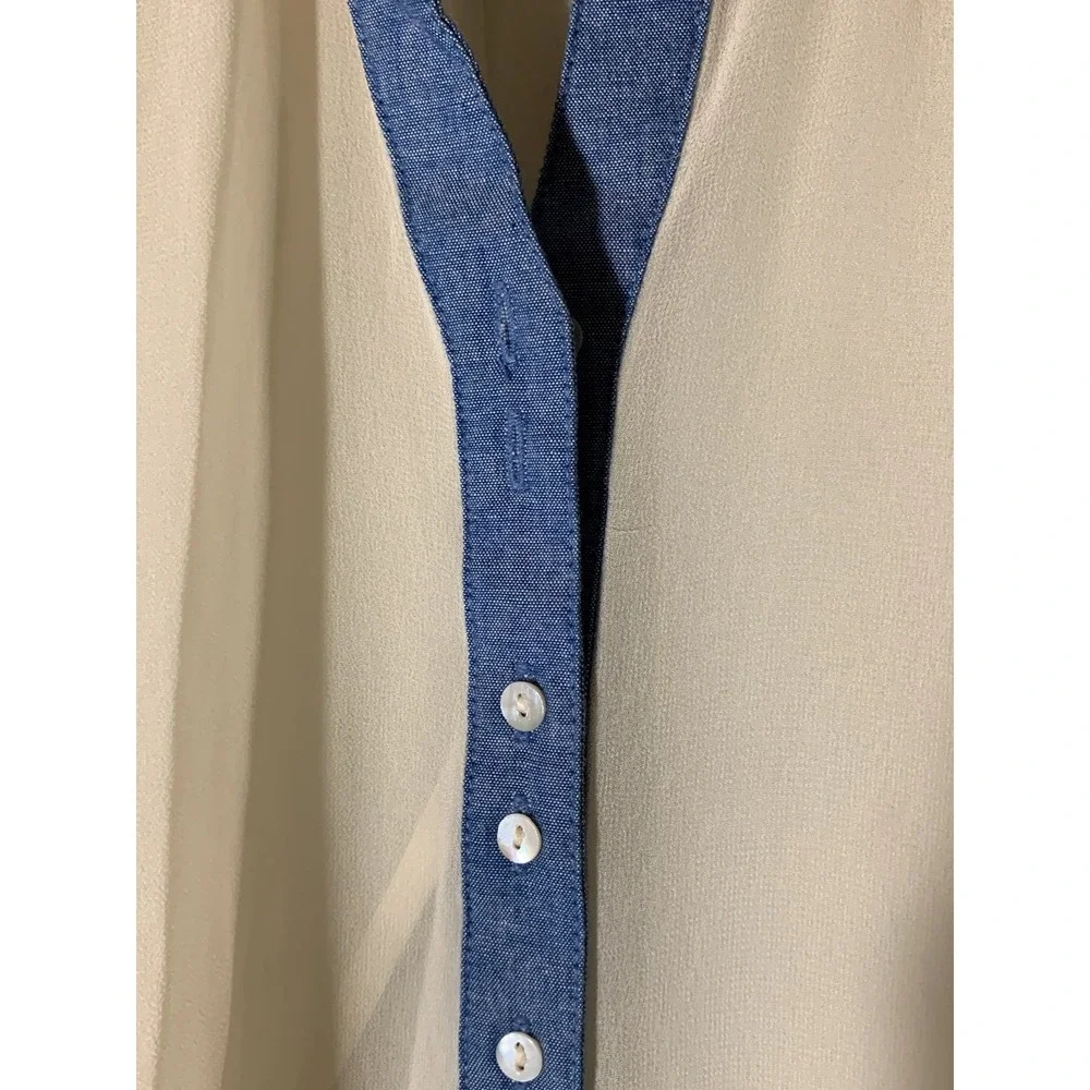 Sleeveless American Rag Jean Sheer White - Picture 3 of 6